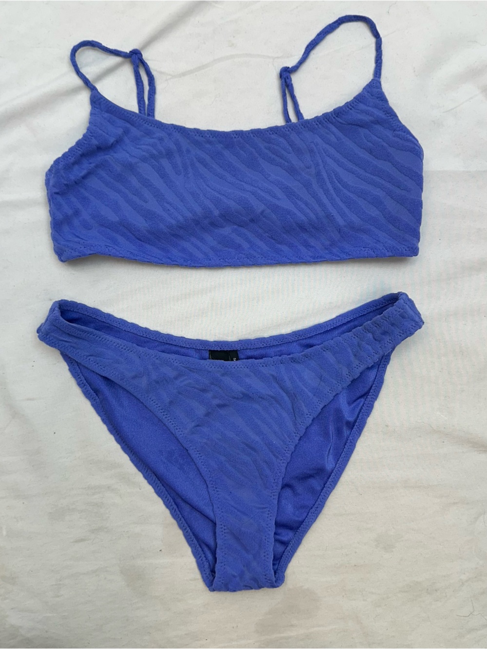 triangl swimwear purple Textured Bikini Two-Piece